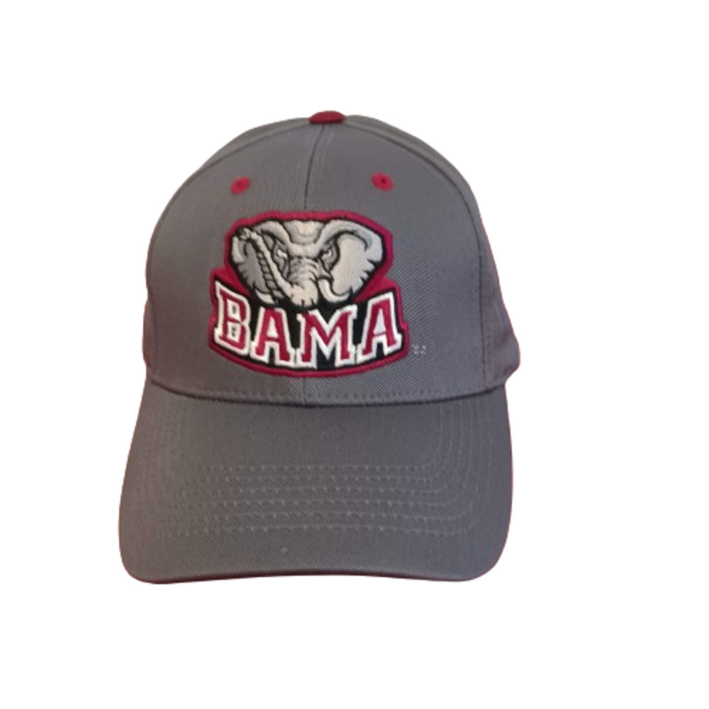 Captivating Headgear Gray Alabama Crimson Tide Hook & Loop Men's Cap Hat NWOT